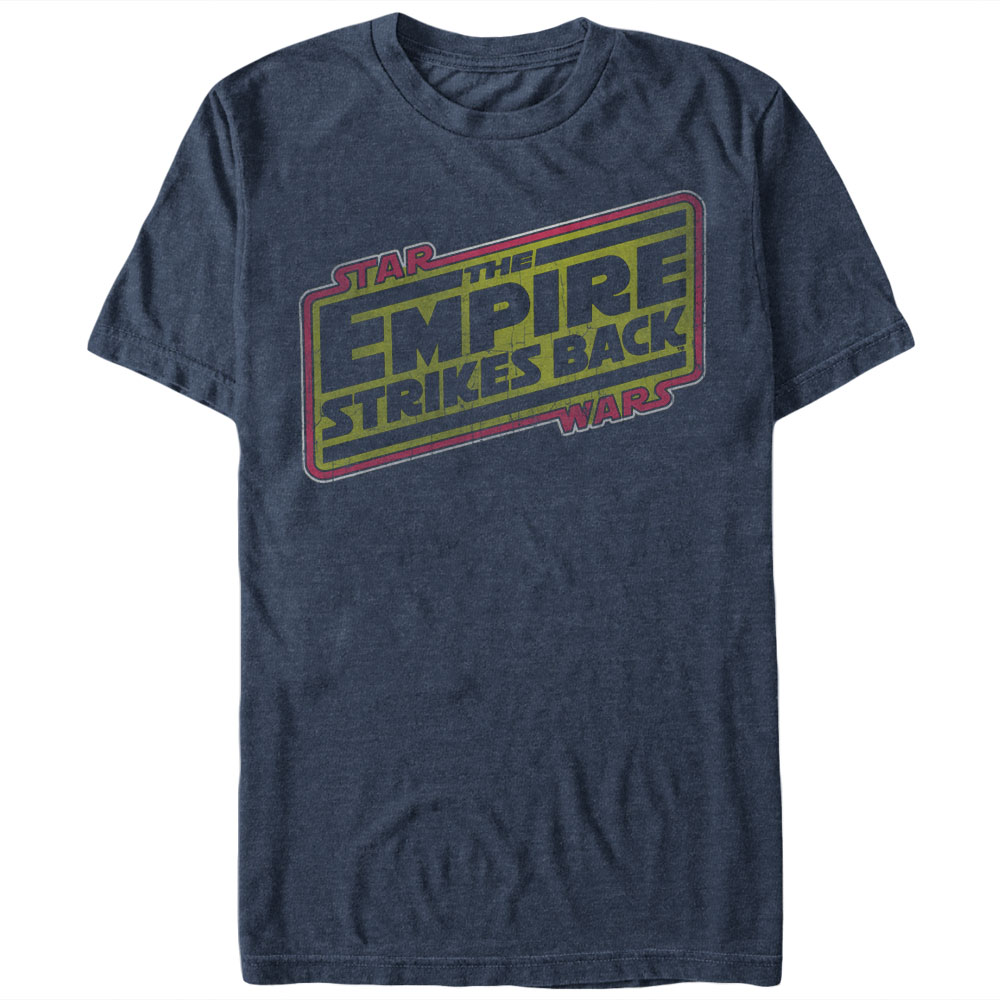 Men's Star Wars Episode V Logo Graphic Tee Navy Heather X Large